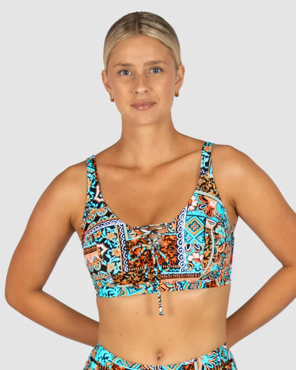 Tulum E-F-G Cup Lace Up Bikini Bra Top