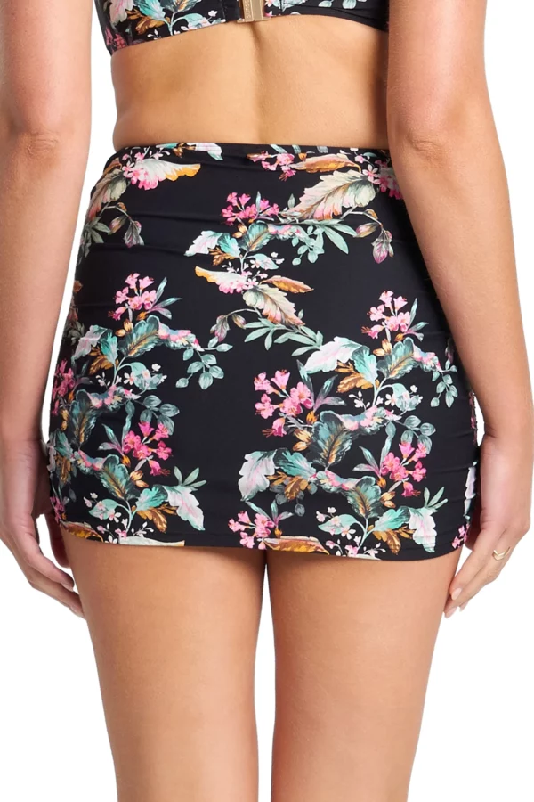 Viola Ruched Skirt Pant - Black - Image 5