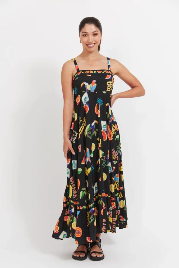 Cabana Tank Maxi Dress - Brasil Black - Image 2