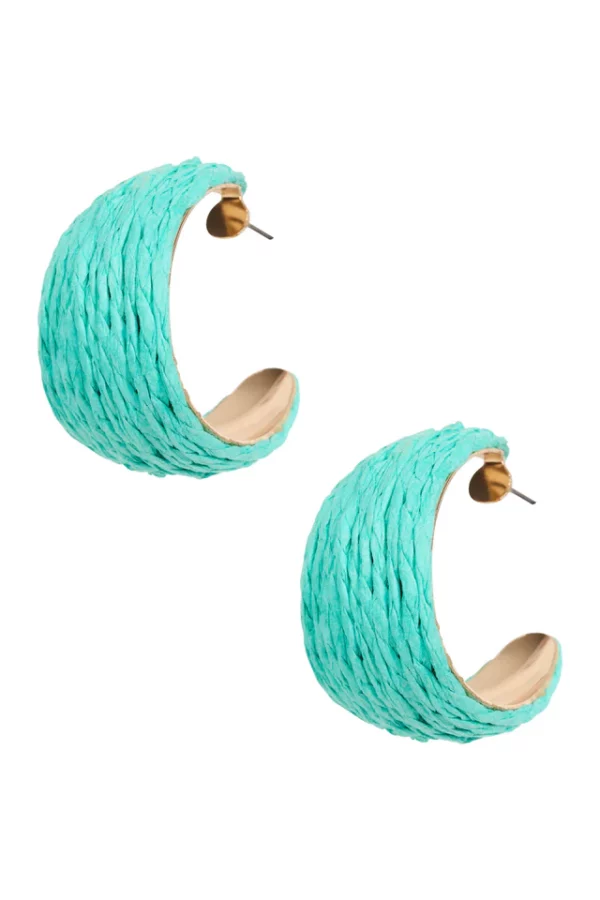 Baja Hoop Earrings -Turq - Image 2