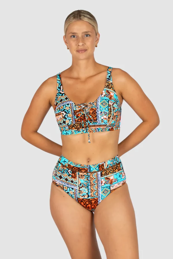 Tulum E-F-G Cup Lace Up Bikini Bra Top - Image 3