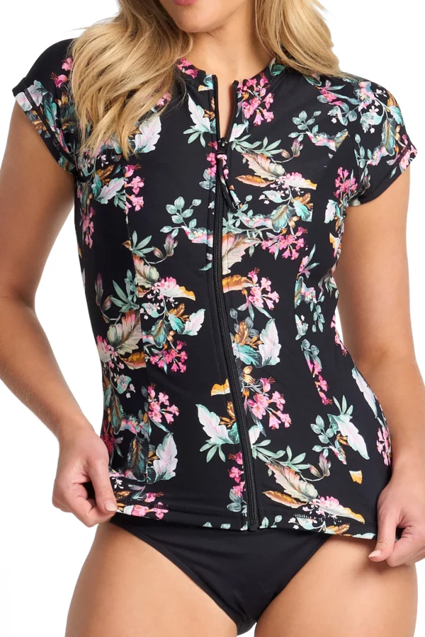 Viola Short Sleeve Rashie - Black - Image 3