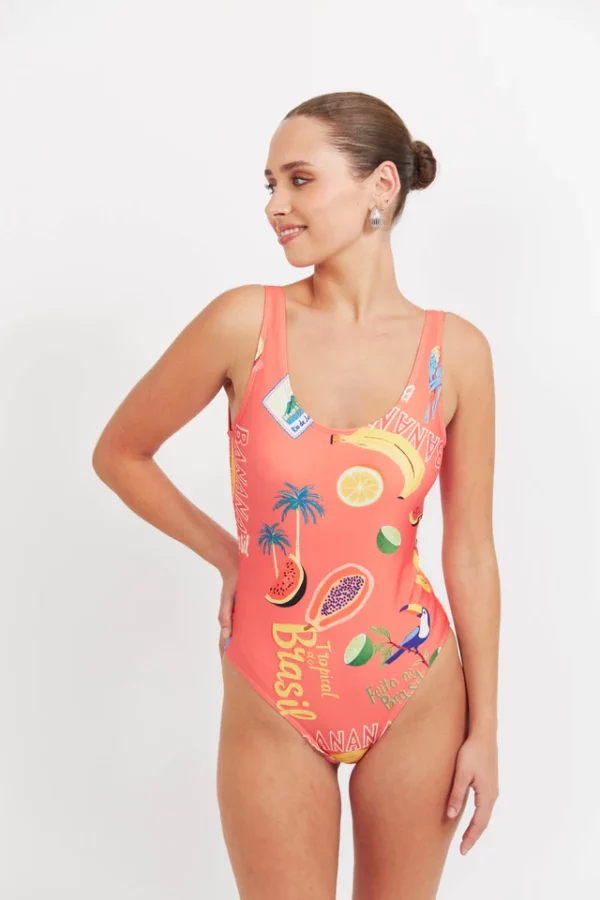 Cabana One Piece Swimsuit - Brasil Coral - Image 3