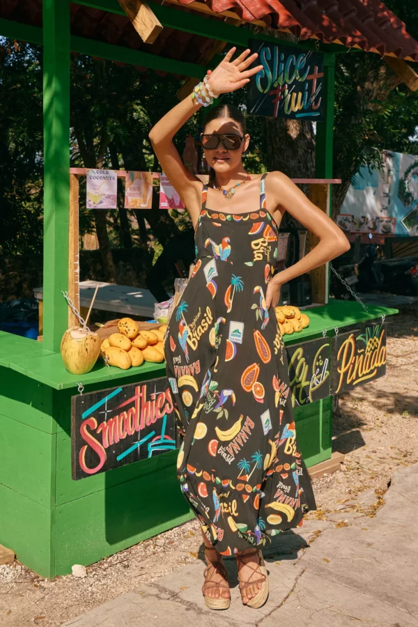 Cabana Tank Maxi Dress - Brasil Black - Image 3