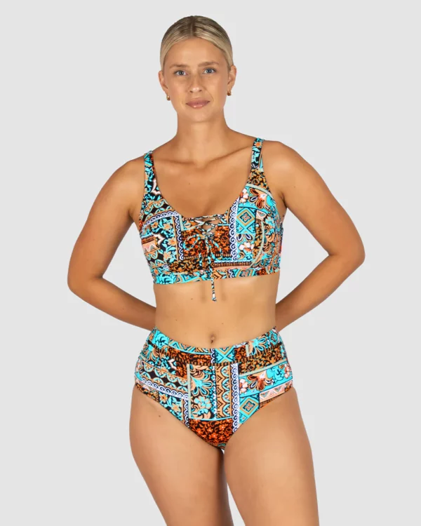 Tulum E-F-G Cup Lace Up Bikini Bra Top - Image 4