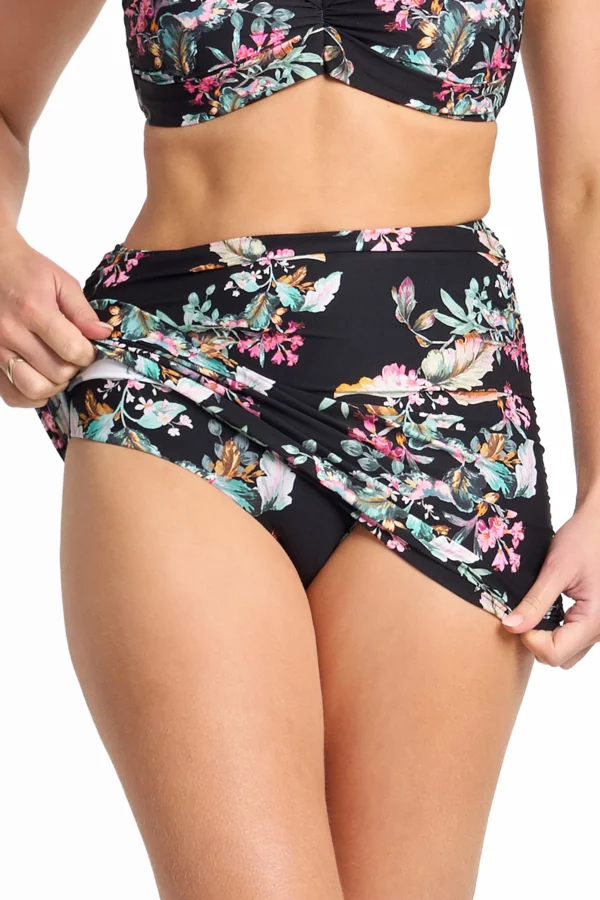 Viola Ruched Skirt Pant - Black - Image 3