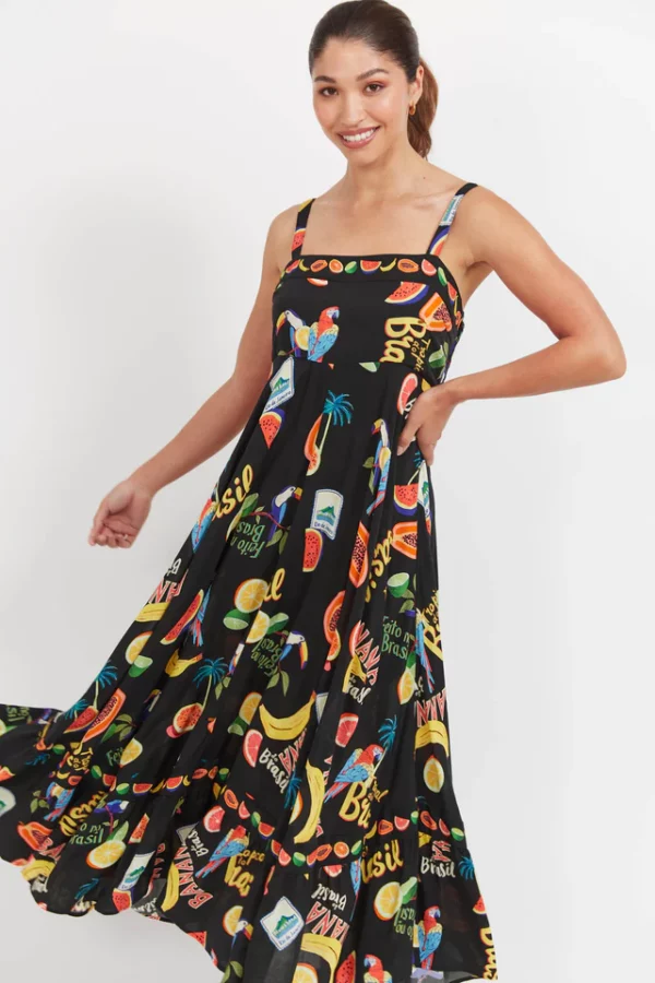 Cabana Tank Maxi Dress - Brasil Black - Image 4
