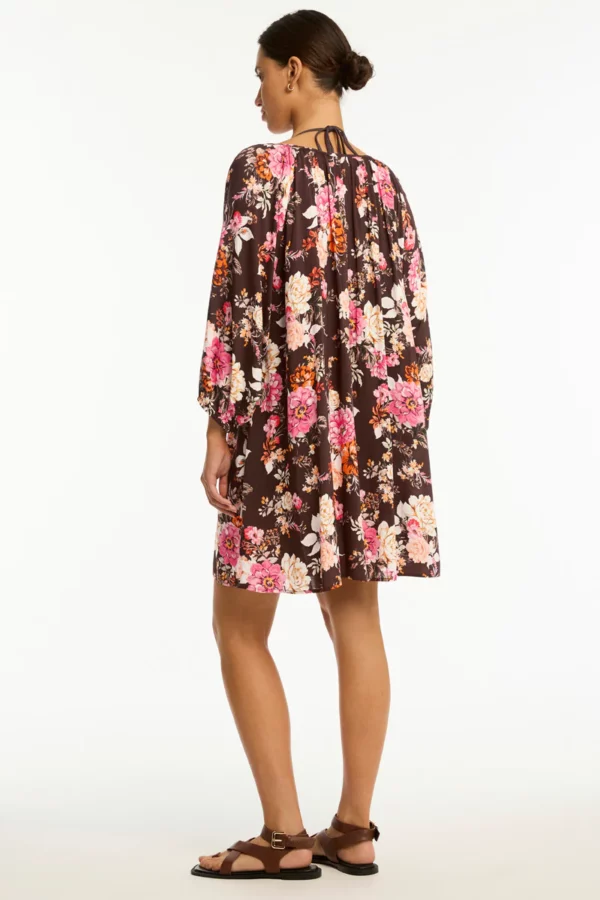 Rosewood Boho Short Dress-Cocoa - Image 5