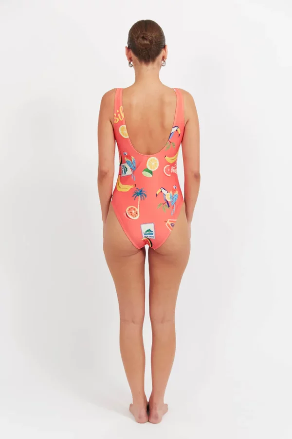 Cabana One Piece Swimsuit - Brasil Coral - Image 5