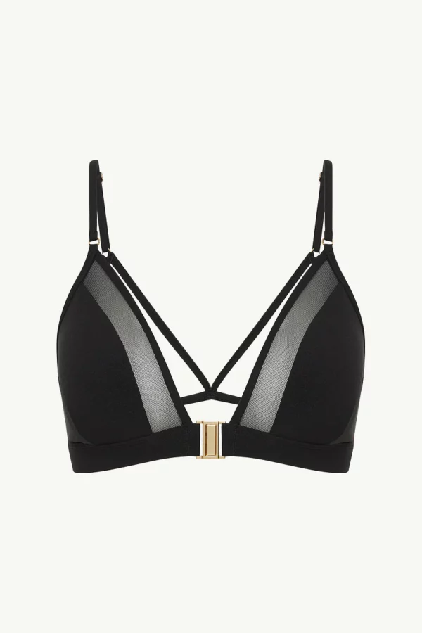 Eclipse Cross Back Tri Bra Top -Black - Image 2