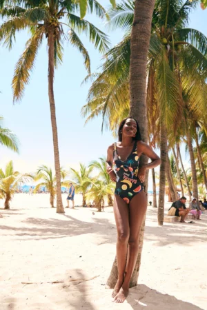 Cabana Twist One Piece Swimsuit - Brasil Black