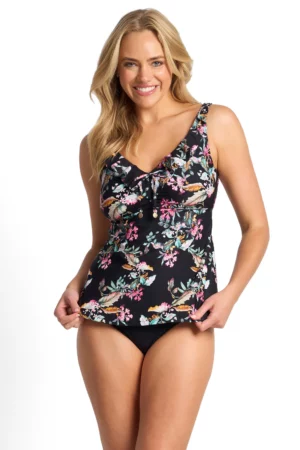 Viola E-F Frill Singlet - Black