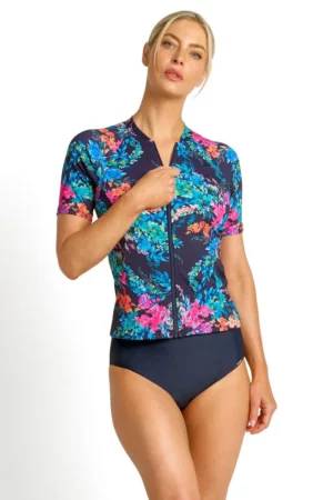 Jantzen Short Sleeve Mastectomy Rashie - Fresia