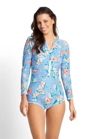 Chilio Cheeky Surf Suit One Piece - Blue