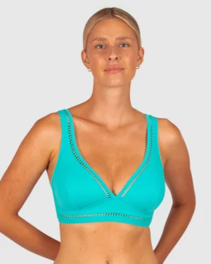 Rococco D/DD Cup Longline Bikini Bra Top-Caribbean