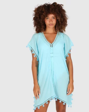 MOROCCAN KAFTAN-Arctic Blue